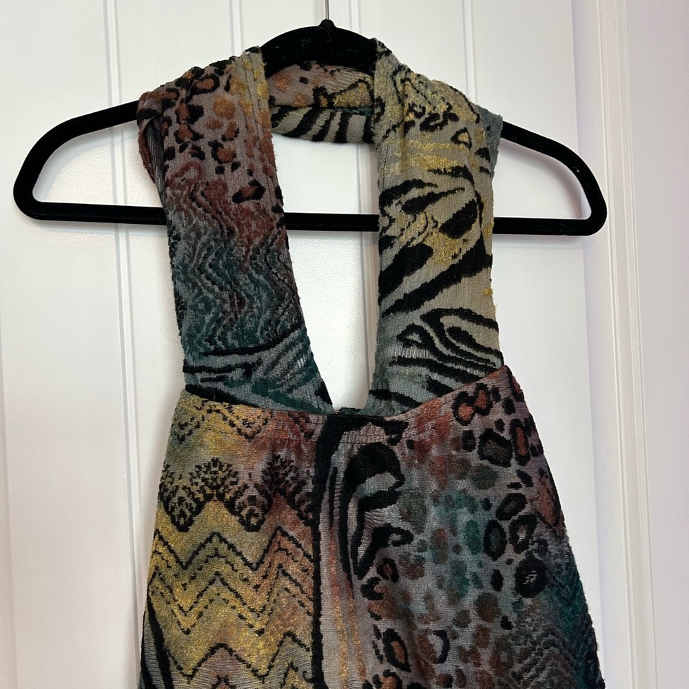 Multicolor y2k animal print tank/halter top